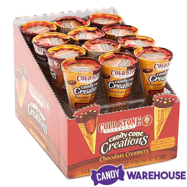 Coldstone Creamery Candy Cones - Chocolate: 12-Piece Display - Candy Warehouse