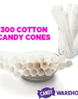 Cotton Candy Paper Cones: 300-Piece Box