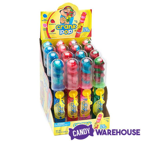 Crank Pop Spinning Lollipops: 16-Piece Display | Candy Warehouse