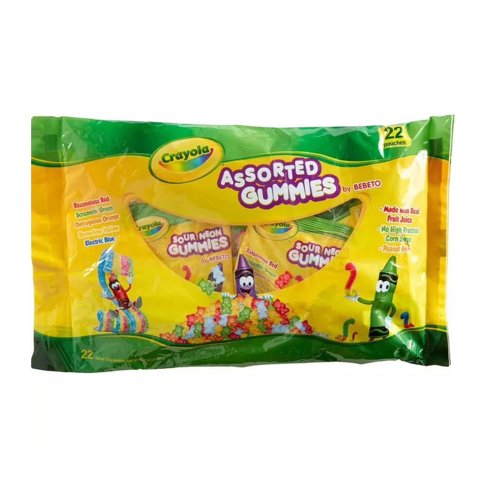 Crayola Gummy Candy Packs: 22-Piece Bag - Candy Warehouse