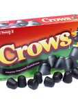 Crows Black Licorice Drops Candy 6.5-Ounce Packs: 12-Piece Box