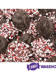 Crushed Peppermint Candy Cane Dark Chocolate Drops: 1LB Jar - Candy Warehouse