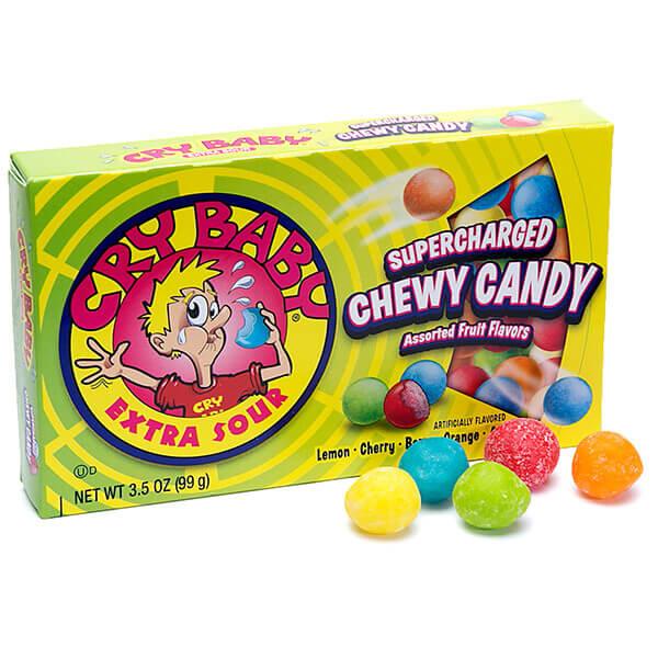 Cry Baby Extra Sour Chewy Candy 3.5-Ounce Packs: 12-Piece Box - Candy Warehouse