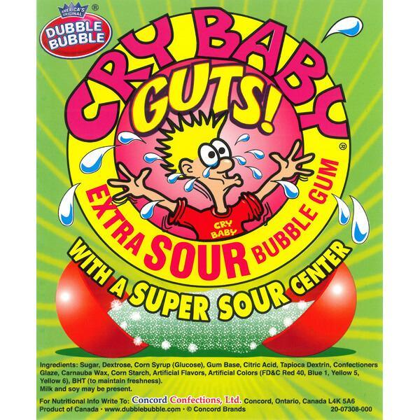 Cry Baby Guts Sour Gumballs: 850-Piece Case - Candy Warehouse