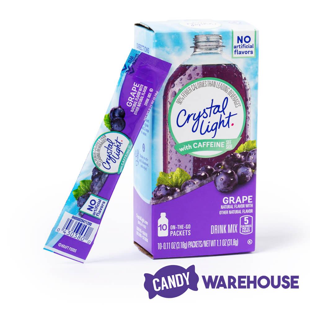 Crystal Light with Caffeine - Grape: 10-Piece Box - Candy Warehouse