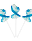 CurlyCutes Petite Crystal Ribbon Pops - Blue Raspberry: 20-Piece Jar - Candy Warehouse