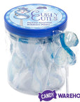 CurlyCutes Petite Crystal Ribbon Pops - Blue Raspberry: 20-Piece Jar - Candy Warehouse