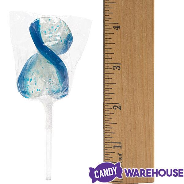 CurlyCutes Petite Crystal Ribbon Pops - Blue Raspberry: 20-Piece Jar - Candy Warehouse