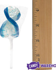 CurlyCutes Petite Crystal Ribbon Pops - Blue Raspberry: 20-Piece Jar - Candy Warehouse