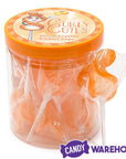 CurlyCutes Petite Crystal Ribbon Pops - Orange: 20-Piece Jar