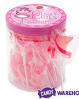 CurlyCutes Petite Crystal Ribbon Pops - Pink Strawberry: 20-Piece Jar