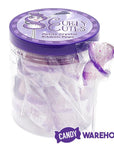 CurlyCutes Petite Crystal Ribbon Pops - Purple Grape: 20-Piece Jar - Candy Warehouse