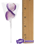 CurlyCutes Petite Crystal Ribbon Pops - Purple Grape: 20-Piece Jar - Candy Warehouse