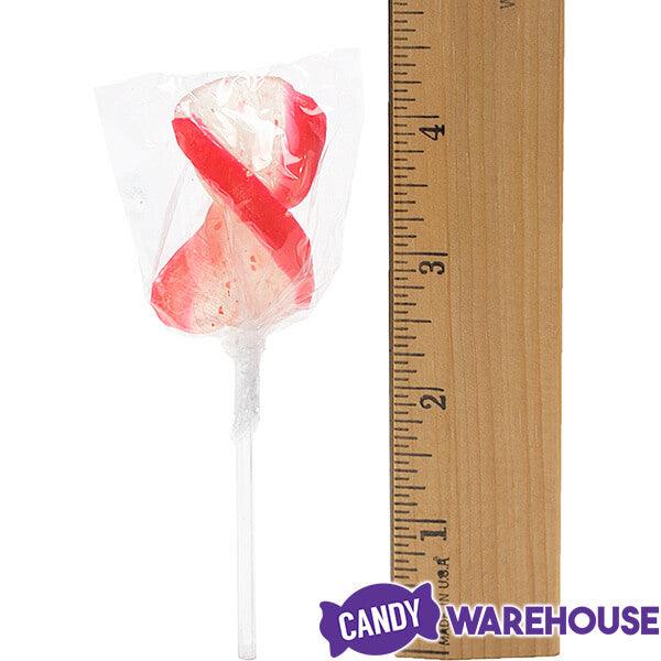 CurlyCutes Petite Crystal Ribbon Pops - Red Cherry: 20-Piece Jar - Candy Warehouse