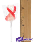 CurlyCutes Petite Crystal Ribbon Pops - Red Cherry: 20-Piece Jar - Candy Warehouse