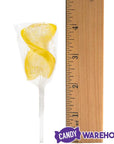 CurlyCutes Petite Crystal Ribbon Pops - Yellow Banana: 20-Piece Jar - Candy Warehouse