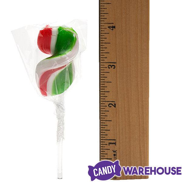 CurlyCutes Petite Ribbon Pops - Christmas Peppermint: 20-Piece Jar - Candy Warehouse