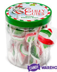 CurlyCutes Petite Ribbon Pops - Christmas Peppermint: 20-Piece Jar