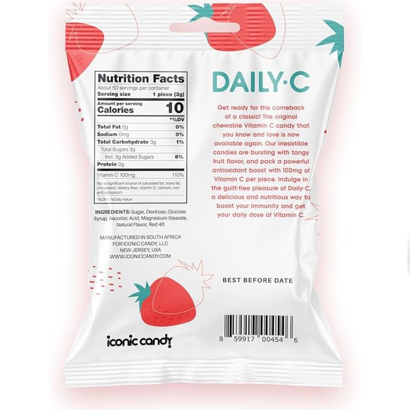 Strawberry Candy Daily C Boost: 12-Pack-Candy Warehouse