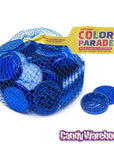 Dark Blue Foiled Milk Chocolate Coins: 1LB Bag - Candy Warehouse