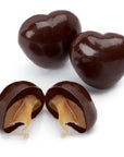 Dark Chocolate Covered Caramel Hearts Candy: 2LB Bag