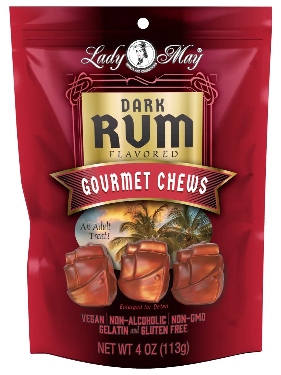 Lady May Sweets Vegan Gourmet Dark Rum Gummies