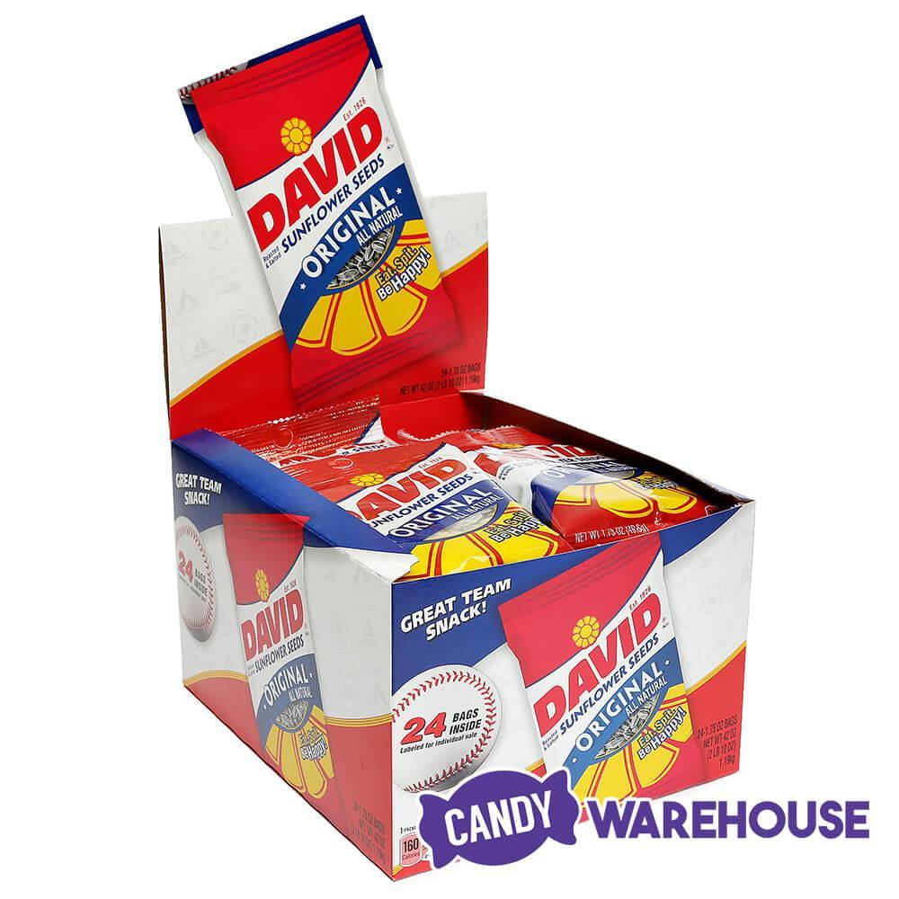 David Sunflower Seeds 1.75-Ounce Bags: 24-Piece Box - Candy Warehouse