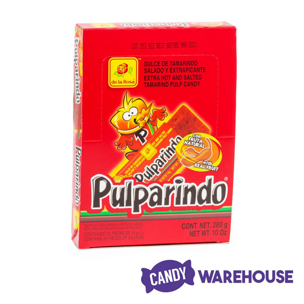 De La Rosa Extra Hot and Salted Pulparindo: 20-Piece Box - Candy Warehouse