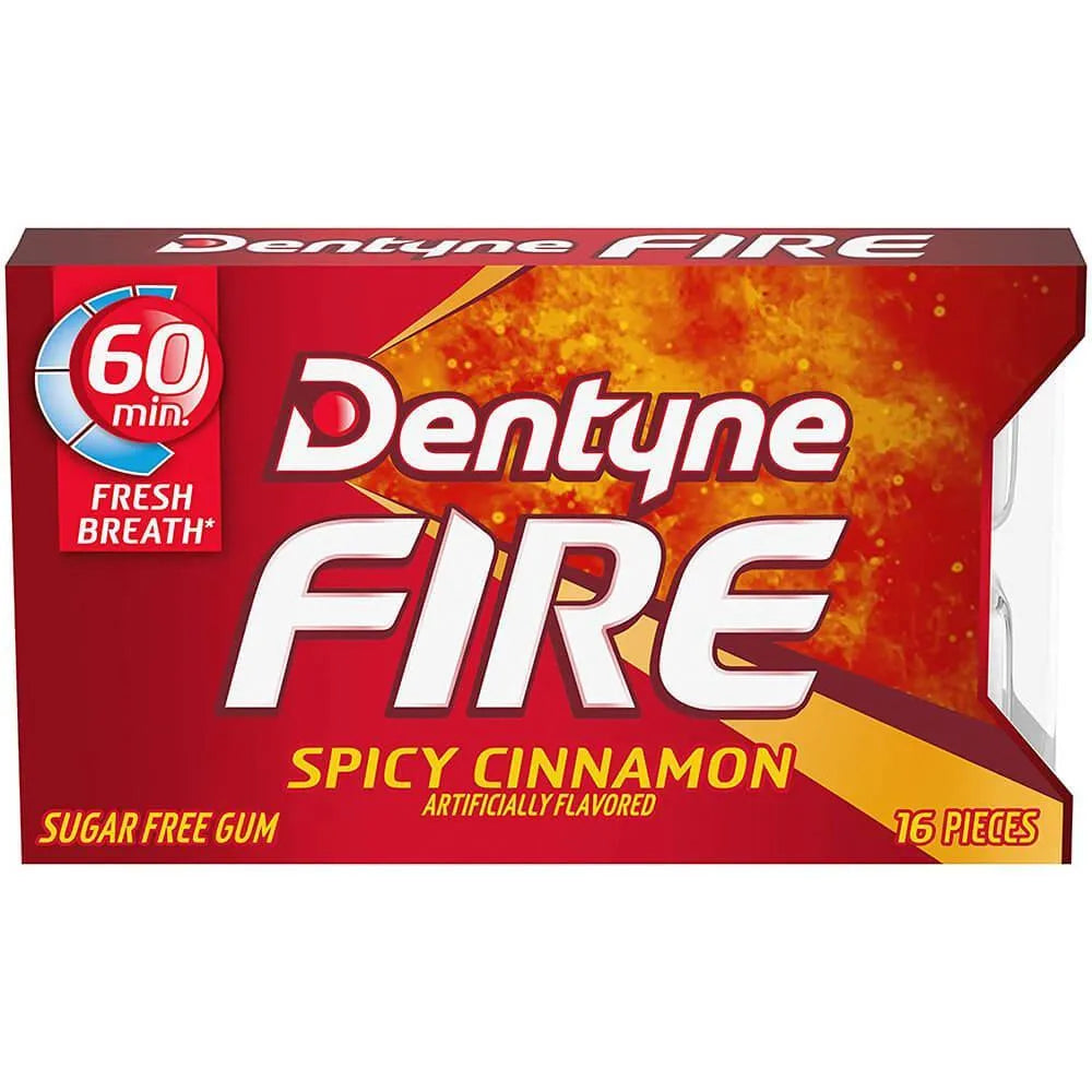 Dentyne Ice Sugar Free Gum Packets - Fire: 9-Piece Box - Candy Warehouse