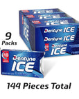 Dentyne Ice Sugar Free Gum Packets - Peppermint: 9-Piece Box