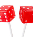 Dice Lollipops - Red: 24-Piece Box