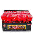 Dice Lollipops - Red: 24-Piece Box