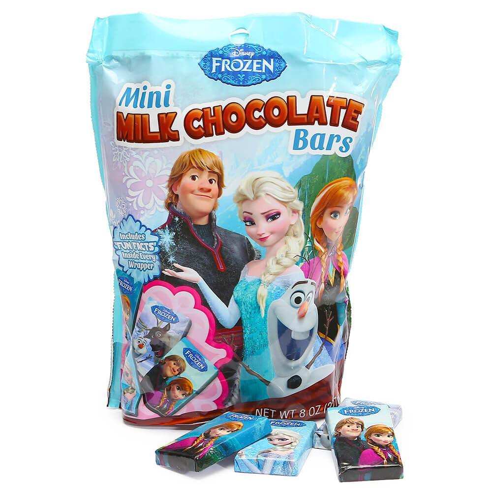 Disney Frozen Mini Milk Chocolate Bars: 15-Piece Bag - Candy Warehouse