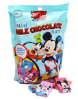 Disney Mickey Mouse and Friends Mini Milk Chocolate Bars: 15-Piece Bag - Candy Warehouse