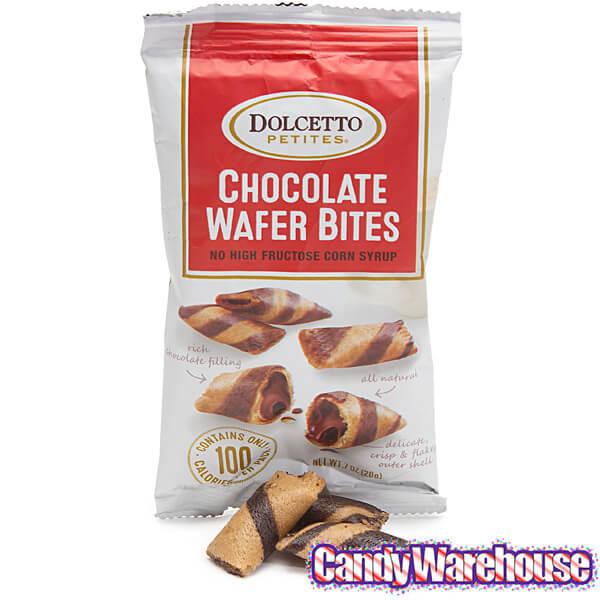 Dolcetto Chocolate-Filled Cookie Bites Packs: 24-Piece Display - Candy Warehouse