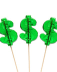 Dollar Sign Hard Candy Lollipops: 12-Piece Bag