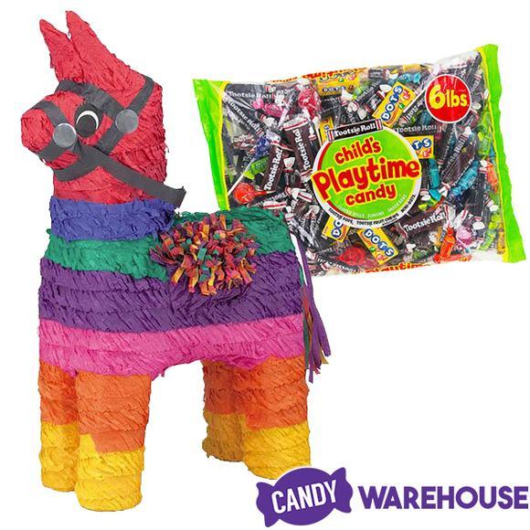 Donkey Pinata with Tootsie Bulk Candy Bag - Candy Warehouse