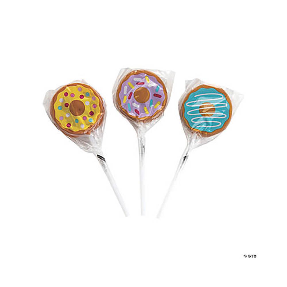 Donut Sprinkles Lollipops: 12-Piece Box - Candy Warehouse