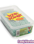 Dorval Sour Power Straws Candy - Green Apple: 200-Piece Tub - Candy Warehouse