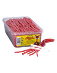 Dorval Sour Power Straws Candy - Strawberry: 200-Piece Tub