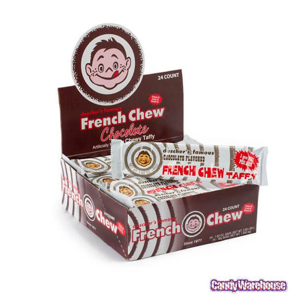 Doscher's French Chew Taffy Bars - Chocolate: 24-Piece Box | Candy ...