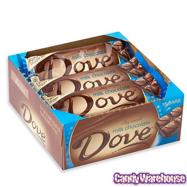 Dove Milk Chocolate Bars: 18-Piece Box - Candy Warehouse