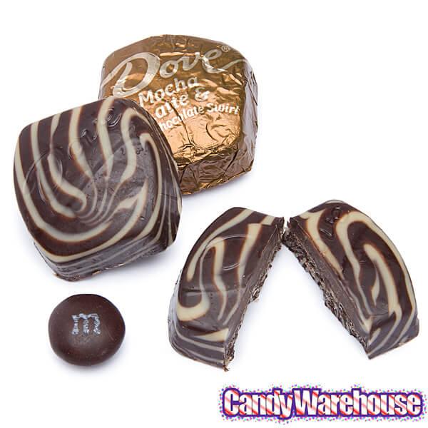 Dove Mocha Latte & Dark Chocolate Swirl Squares: 28-Piece Bag - Candy Warehouse