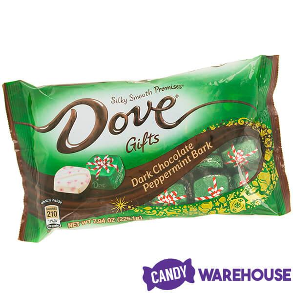 Dove Peppermint Bark Dark Chocolate Squares: 28-Piece Bag - Candy Warehouse