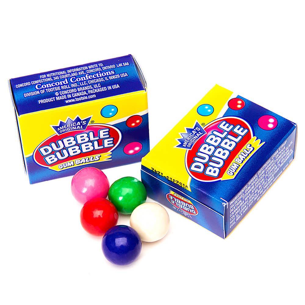 Dubble Bubble Assorted Gumballs Packs: 15-Piece Bag - Candy Warehouse