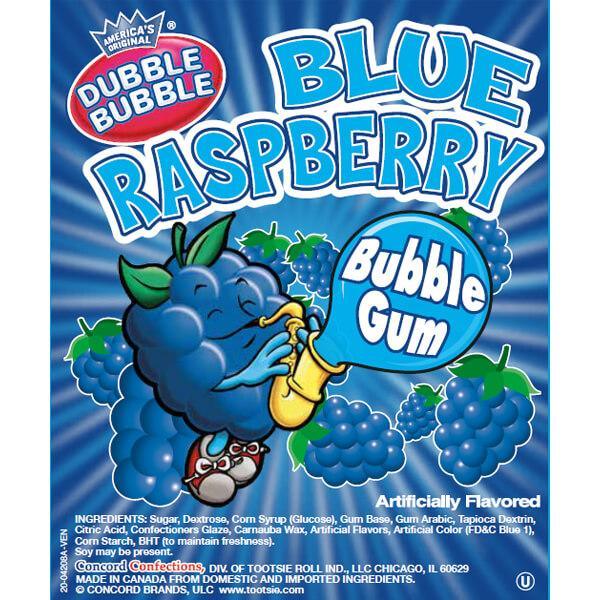 Dubble Bubble Blue Raspberry 1-Inch Gumballs: 850-Piece Case - Candy Warehouse