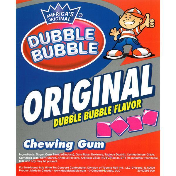 Dubble Bubble Chiclets Chewing Gum Tabs - Pink: 1.5LB Jar - Candy Warehouse