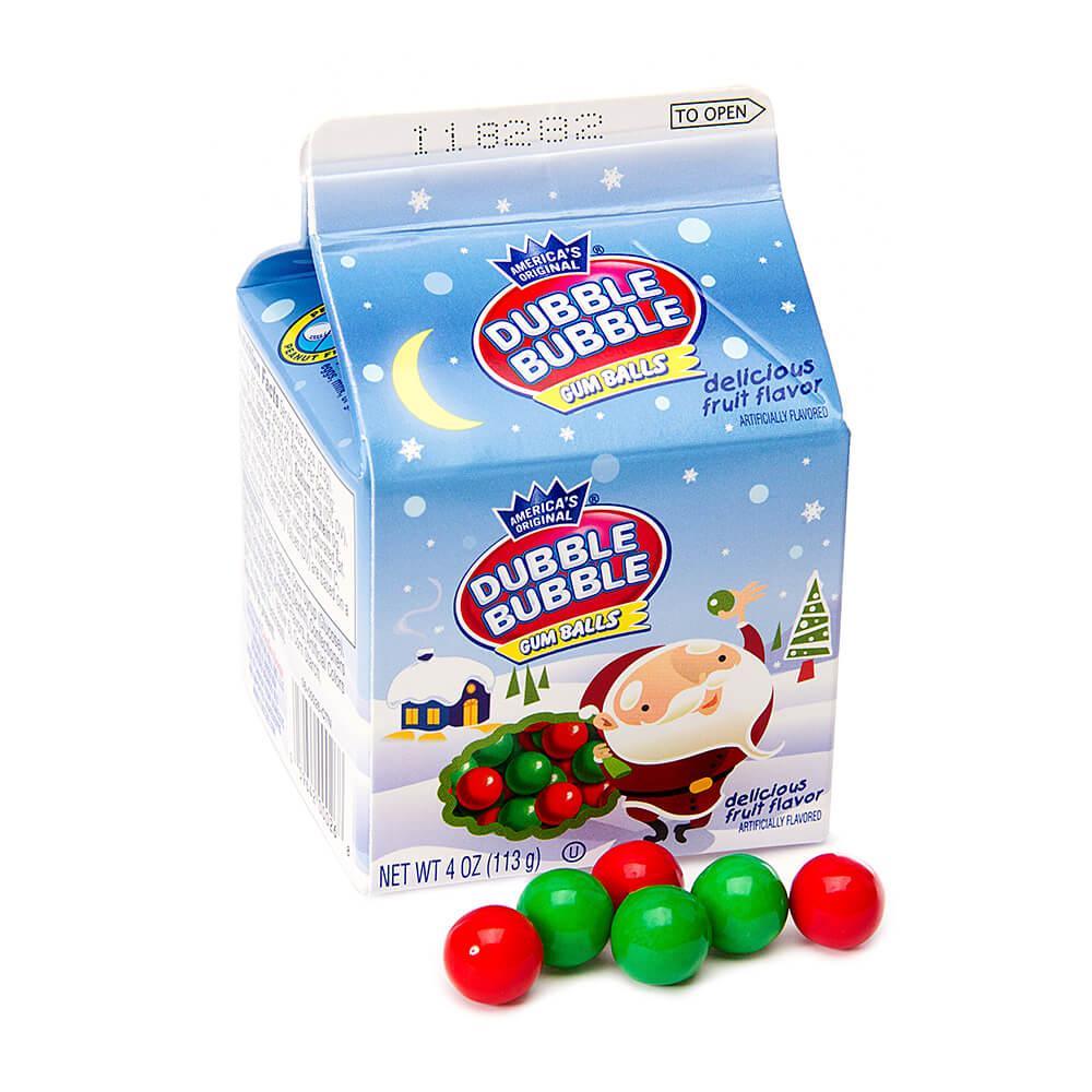 Dubble Bubble Christmas Gumballs: 4-Ounce Carton - Candy Warehouse