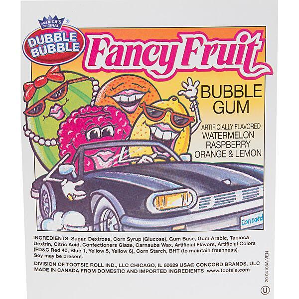 Dubble Bubble Fancy Fruit Gum: 850-Piece Case - Candy Warehouse