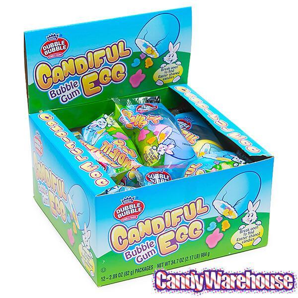 Dubble Bubble Giant Candiful Bubble Gum Eggs: 12-Piece Box - Candy Warehouse